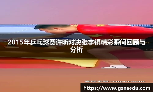 2015年乒乓球赛许昕对决张宇镇精彩瞬间回顾与分析